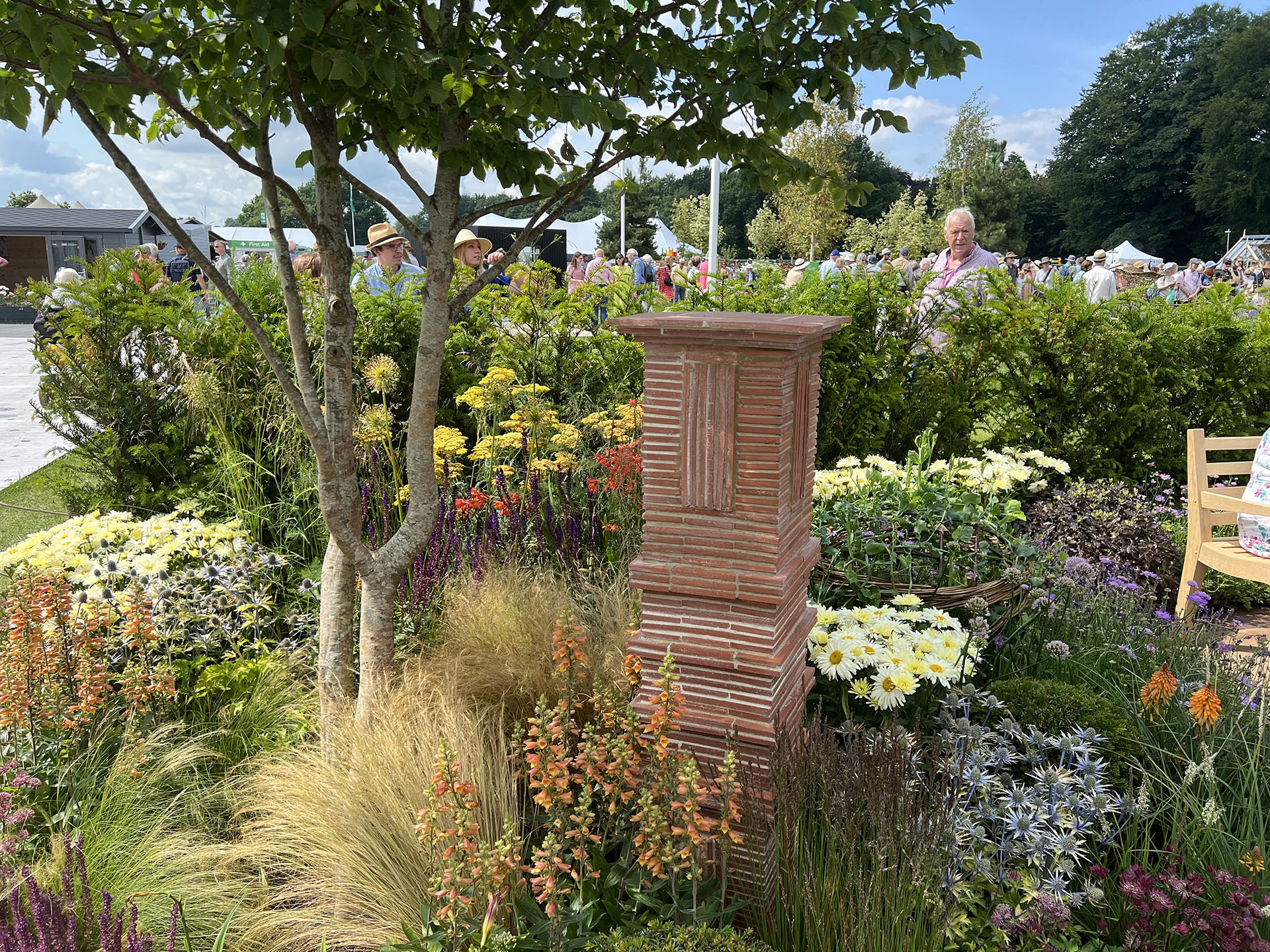 linium brick sculptures at Show Garden RHS Tatton Park 2024